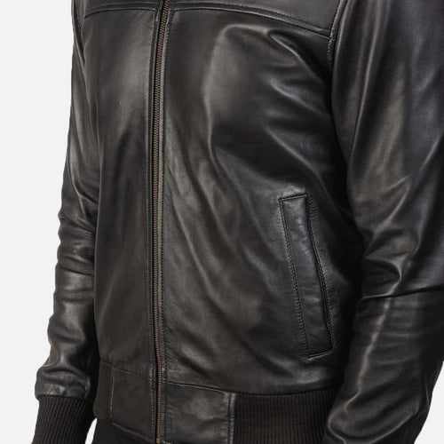 Air Rolf Leather Bomber Jacket