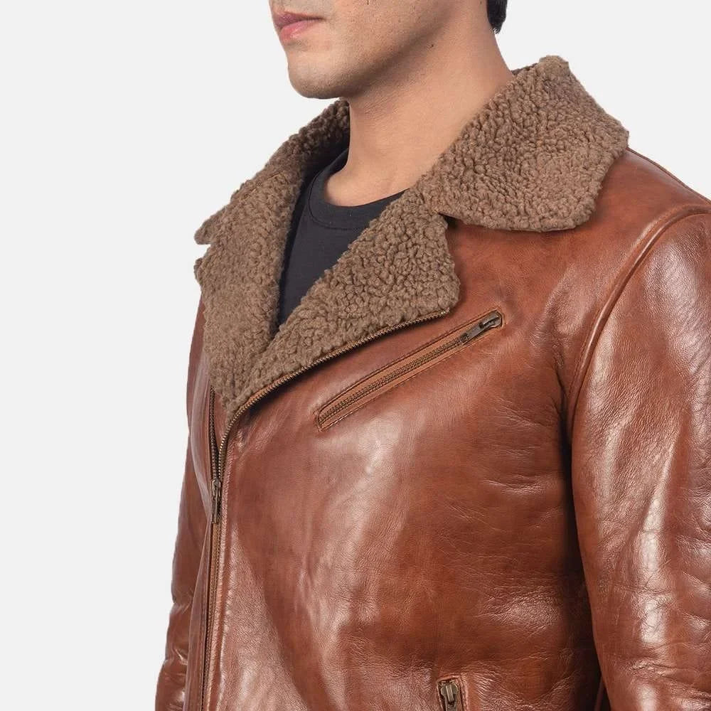 Alberto Shearling Leather Jacket