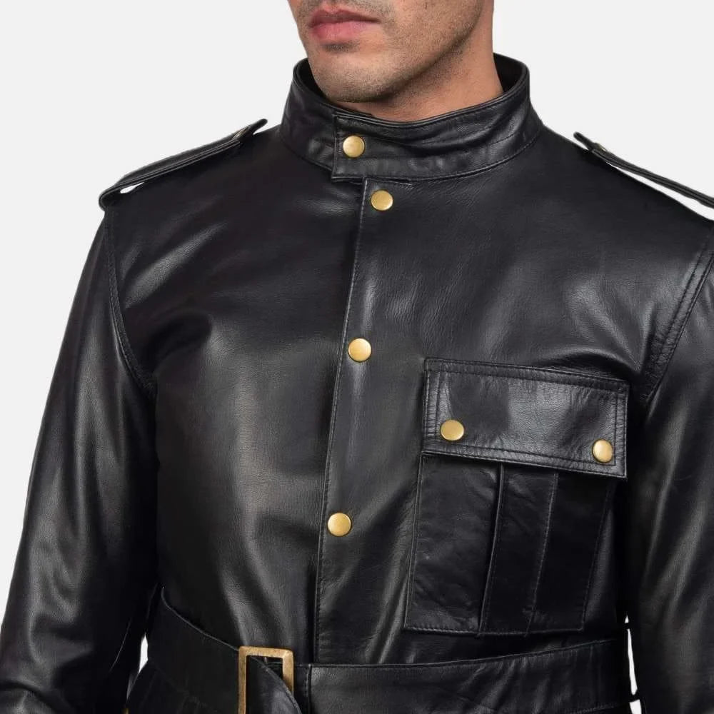 Germain Black Leather Jacket