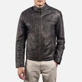 Rustic Leather Biker Jacket