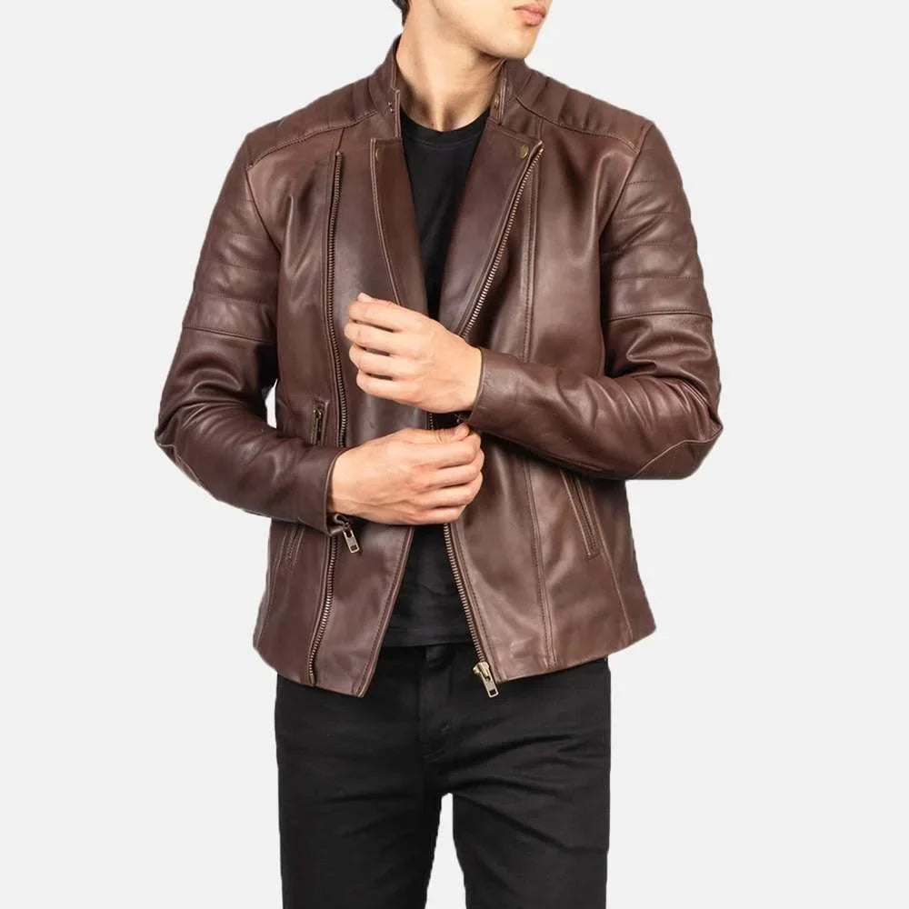 Faisor Leather Biker Jacket