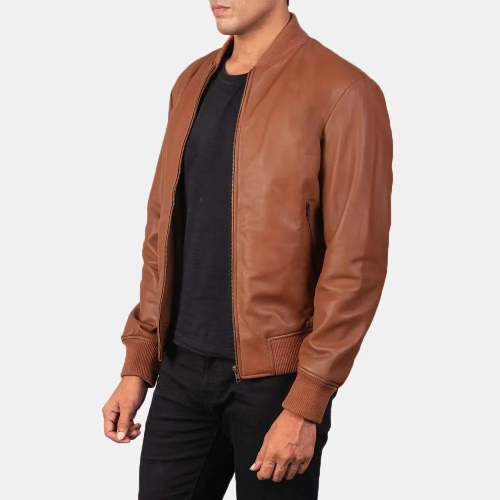 Shane Leather Bomber Jacket