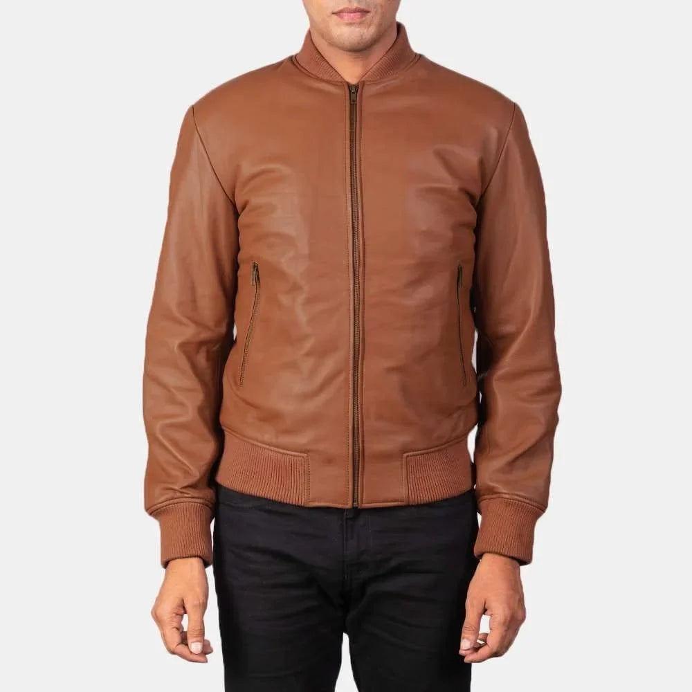 Shane Leather Bomber Jacket