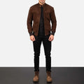 Sven Suede & Leather Bomber Jacket