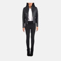 Adalyn Quilted Black Leather Biker Jacket