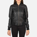 Ava Ma-1 Leather Bomber Jacket