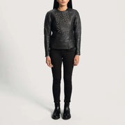 Celeste Studded Leather Jacket