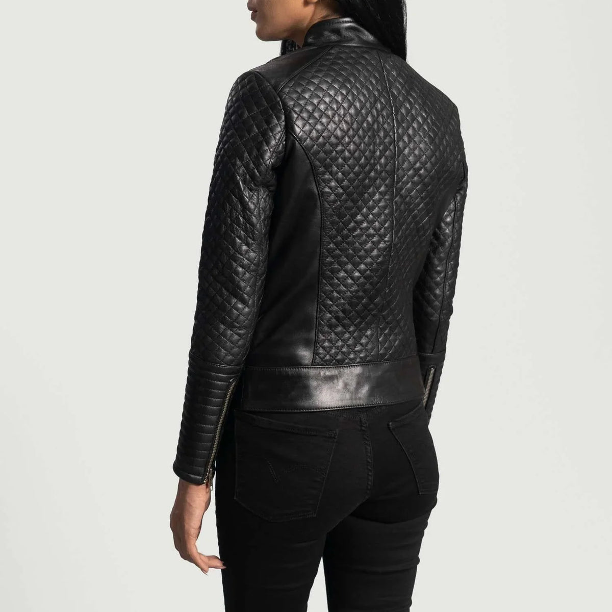 Cityscape Leather Biker Jacket