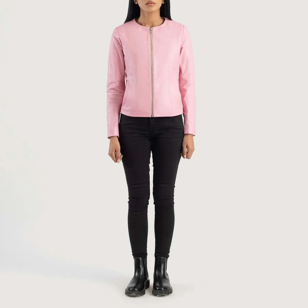 Elixir Collarless Leather Jacket