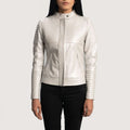 Ice Maiden Quilted Leather Biker Jacket