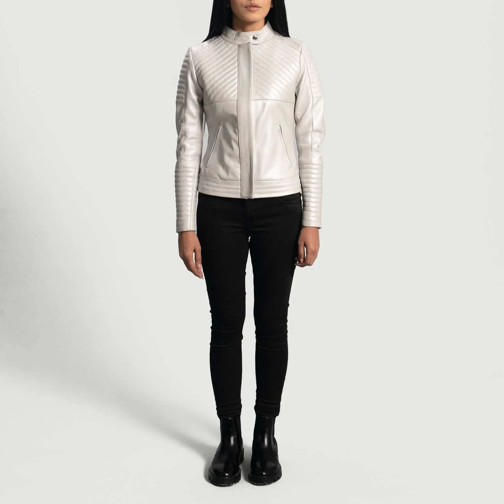 Lana Leather Bomber Jacket