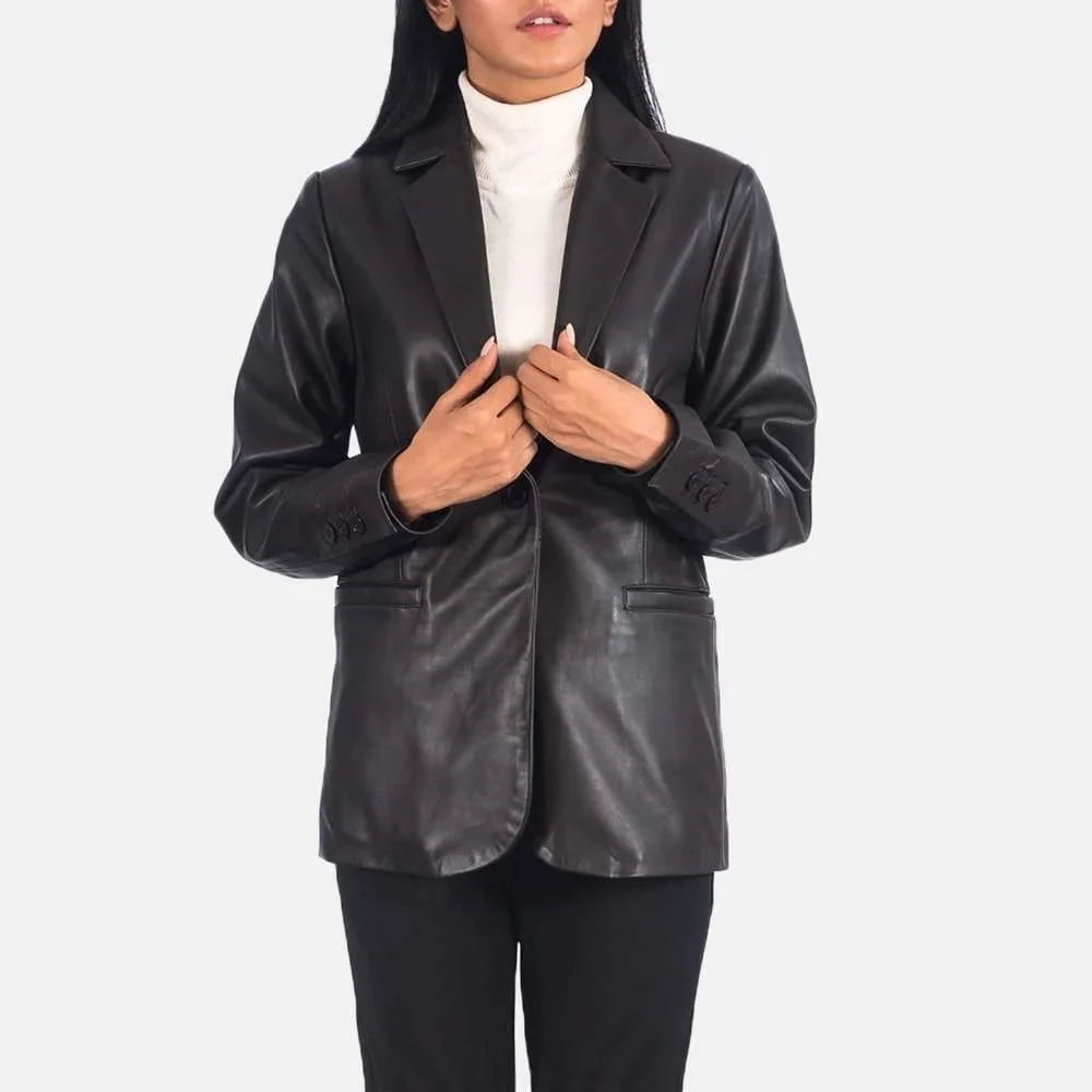 Norma Leather Blazer