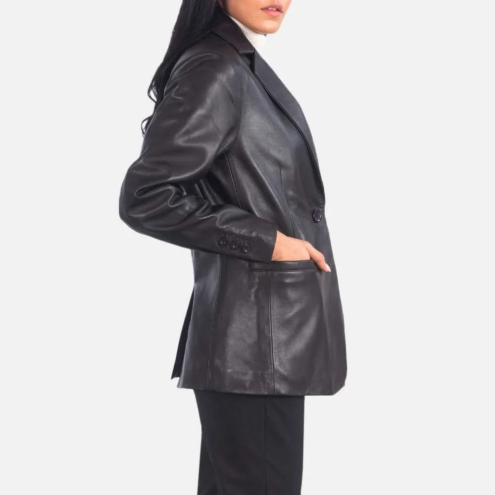 Norma Leather Blazer