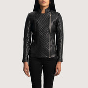 Orient Grain Quilted Leather Biker Jacket