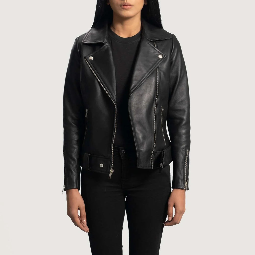 Rumy Leather Biker Jacket