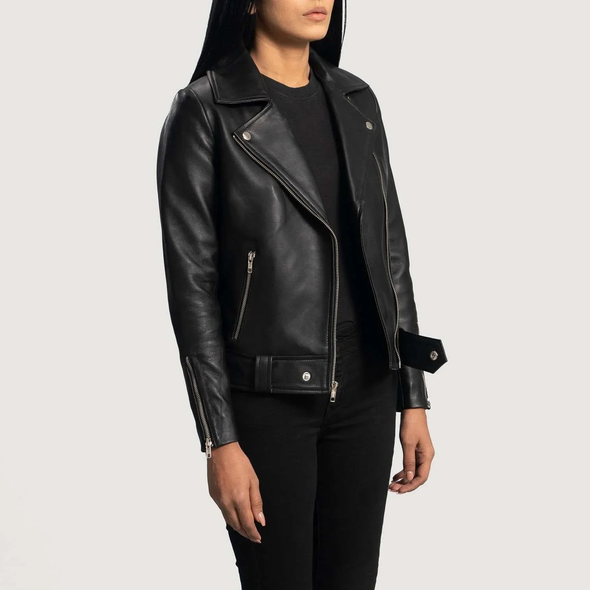 Rumy Leather Biker Jacket