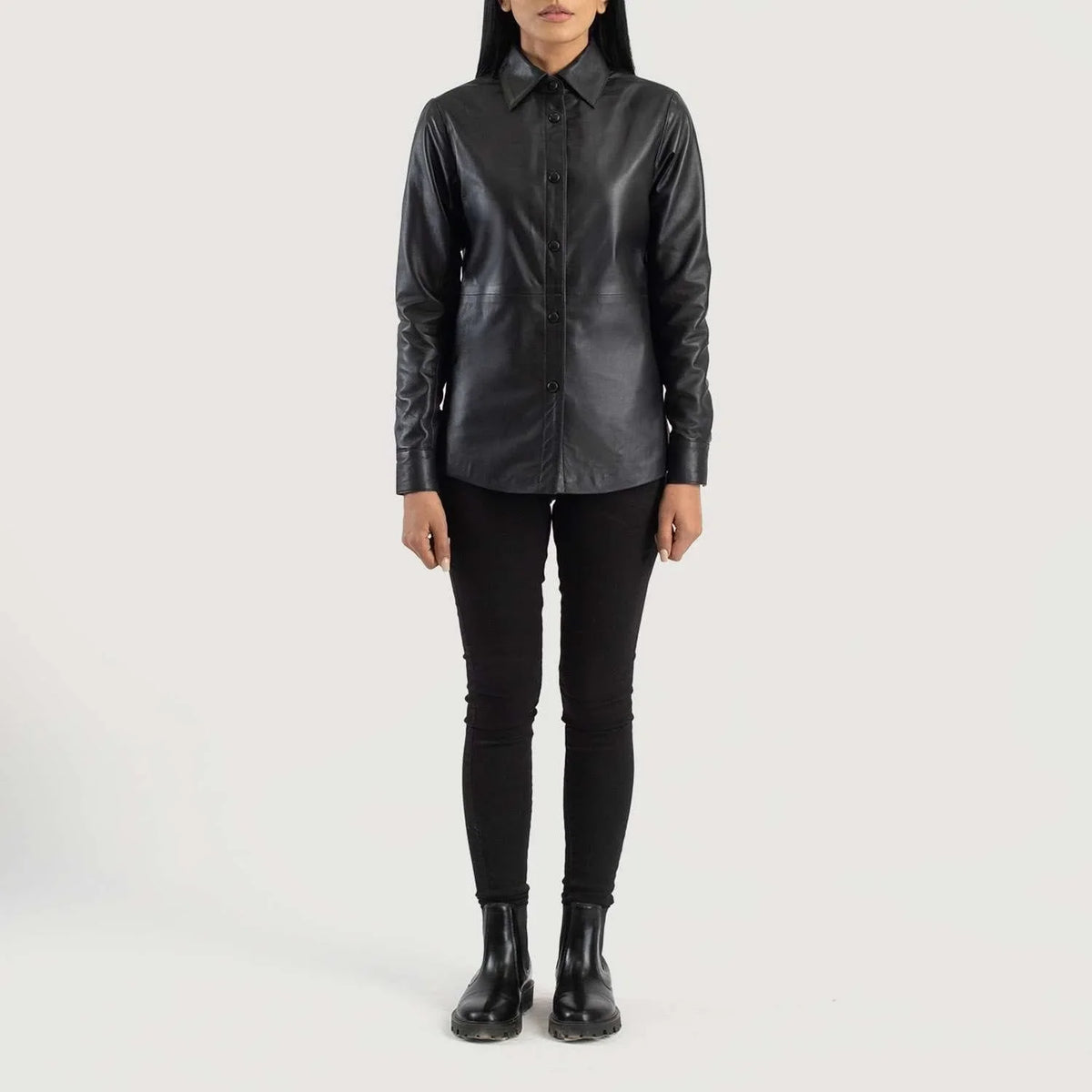 Zenith Leather Shirt Jacket